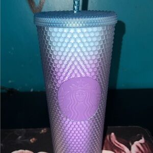 Starbucks Iridescent Lavender to Blue Studded Tumbler with Straw
